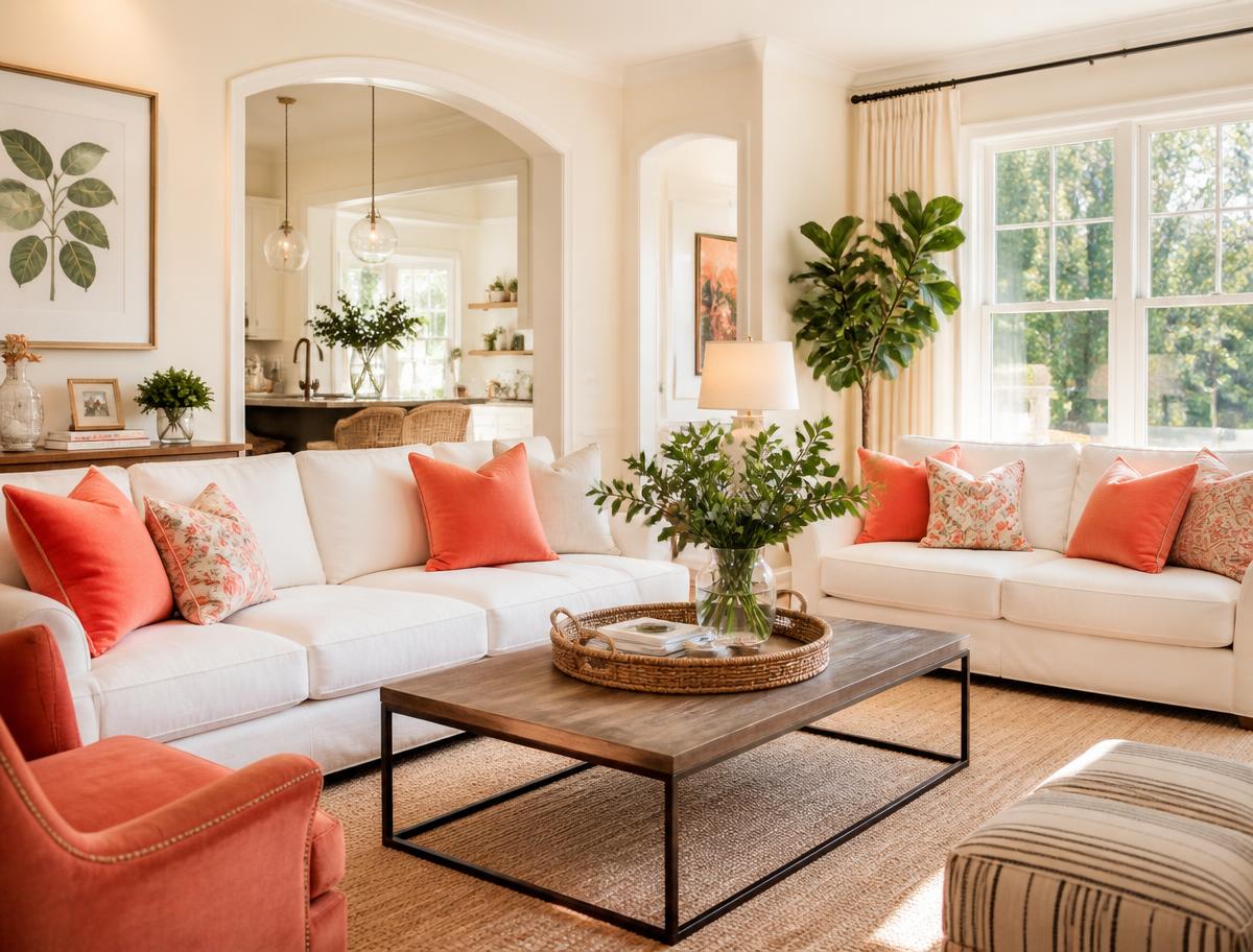 A beautifully completed living room renovation